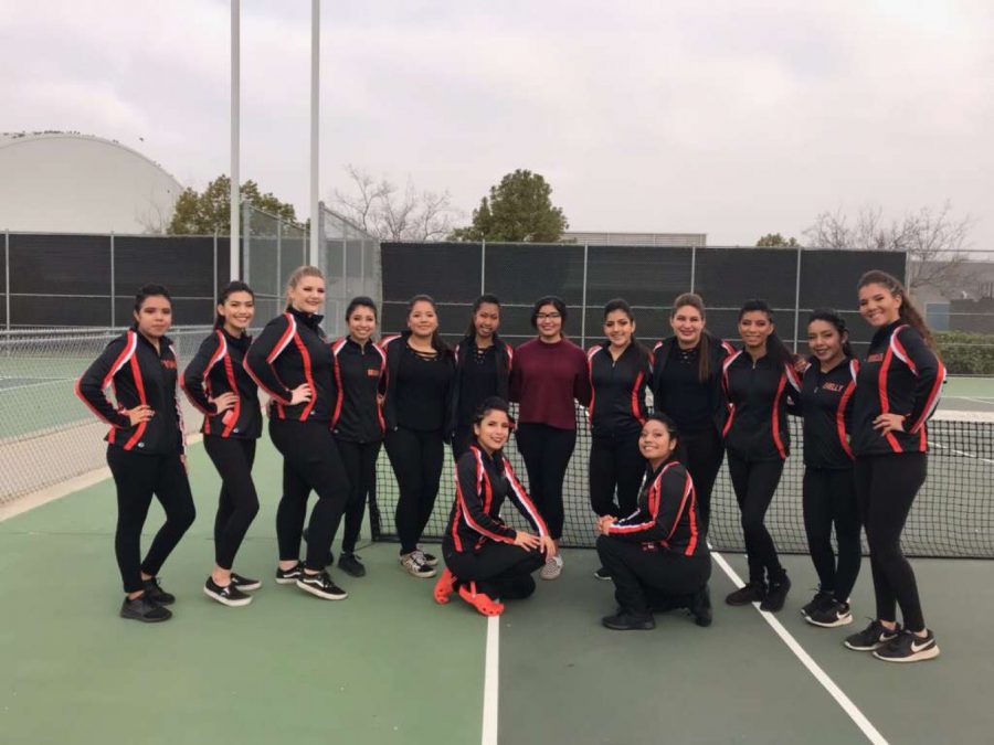The Selma High Winter Guard for the 2020 season poses for a photo at their first competition. Photo contributed by Marlene Mijangos