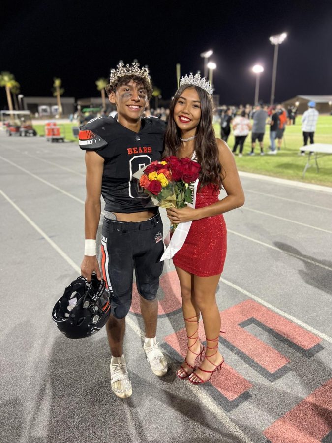 Homecoming King and Queen: Daniel Arevalo and Makaira Chavez