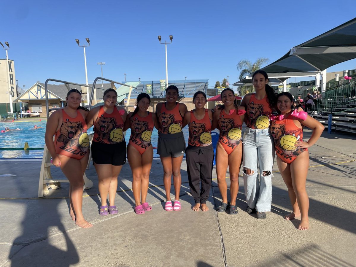 The water polo team before their big game against Kingsburg High School