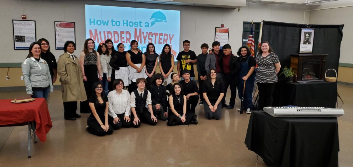 The entire cast of 'How to Host a Murder Mystery Dinner Party (in Fifteen Simple Steps)'