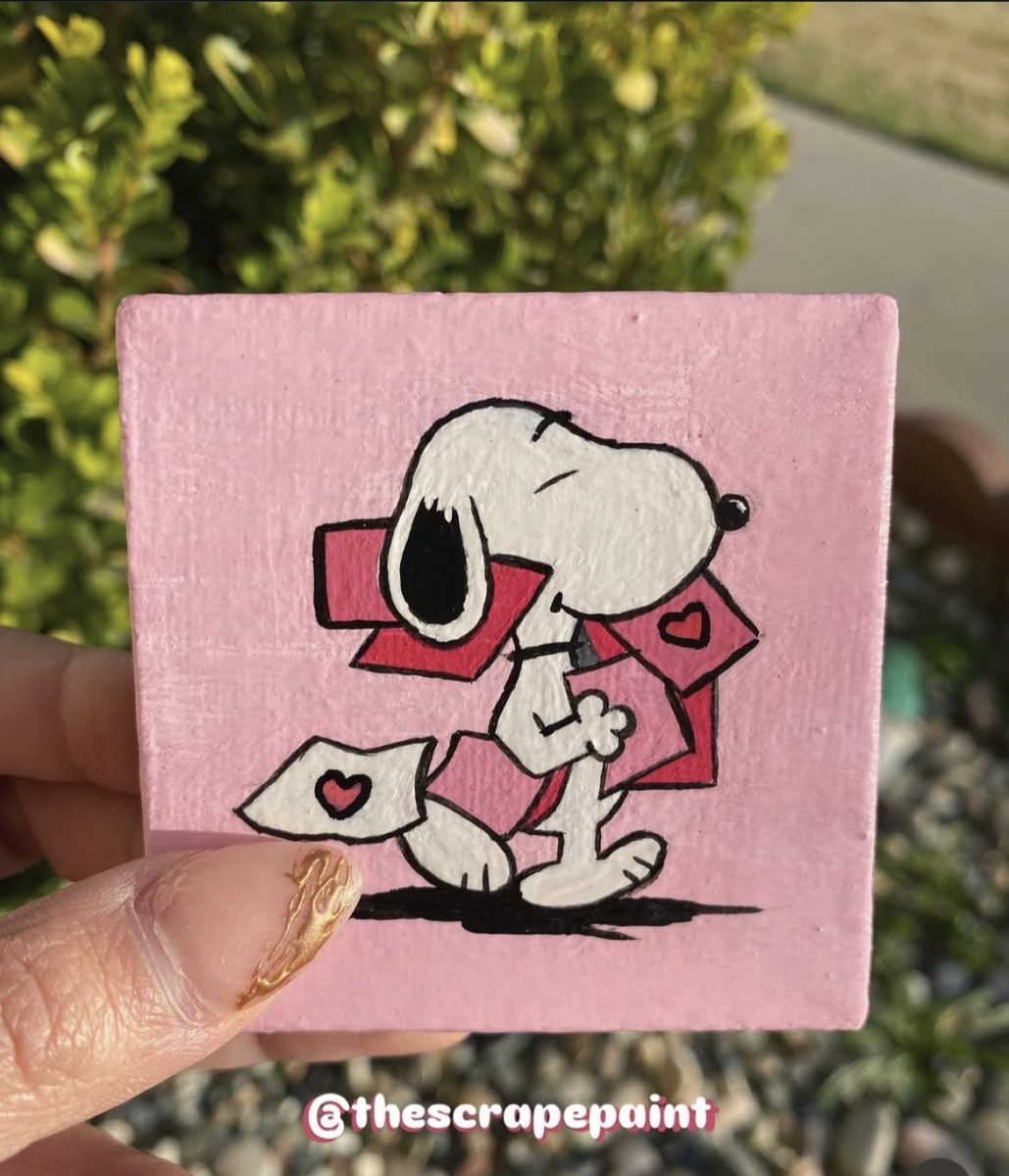 A hand painted, custom mini-canvas, one of Daniela's commissions.
Photo by Daniela Alcaraz