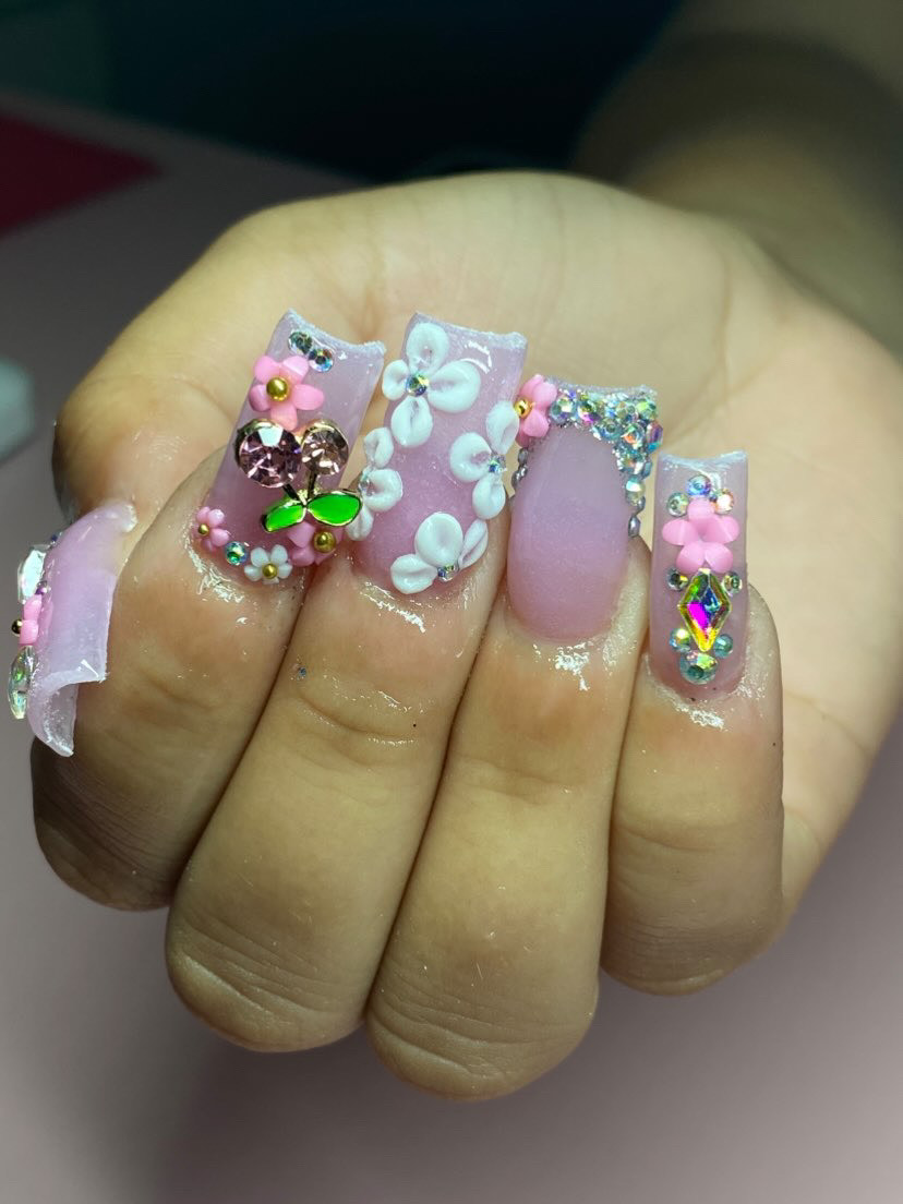 Nail set of Kiara’s work on a client 