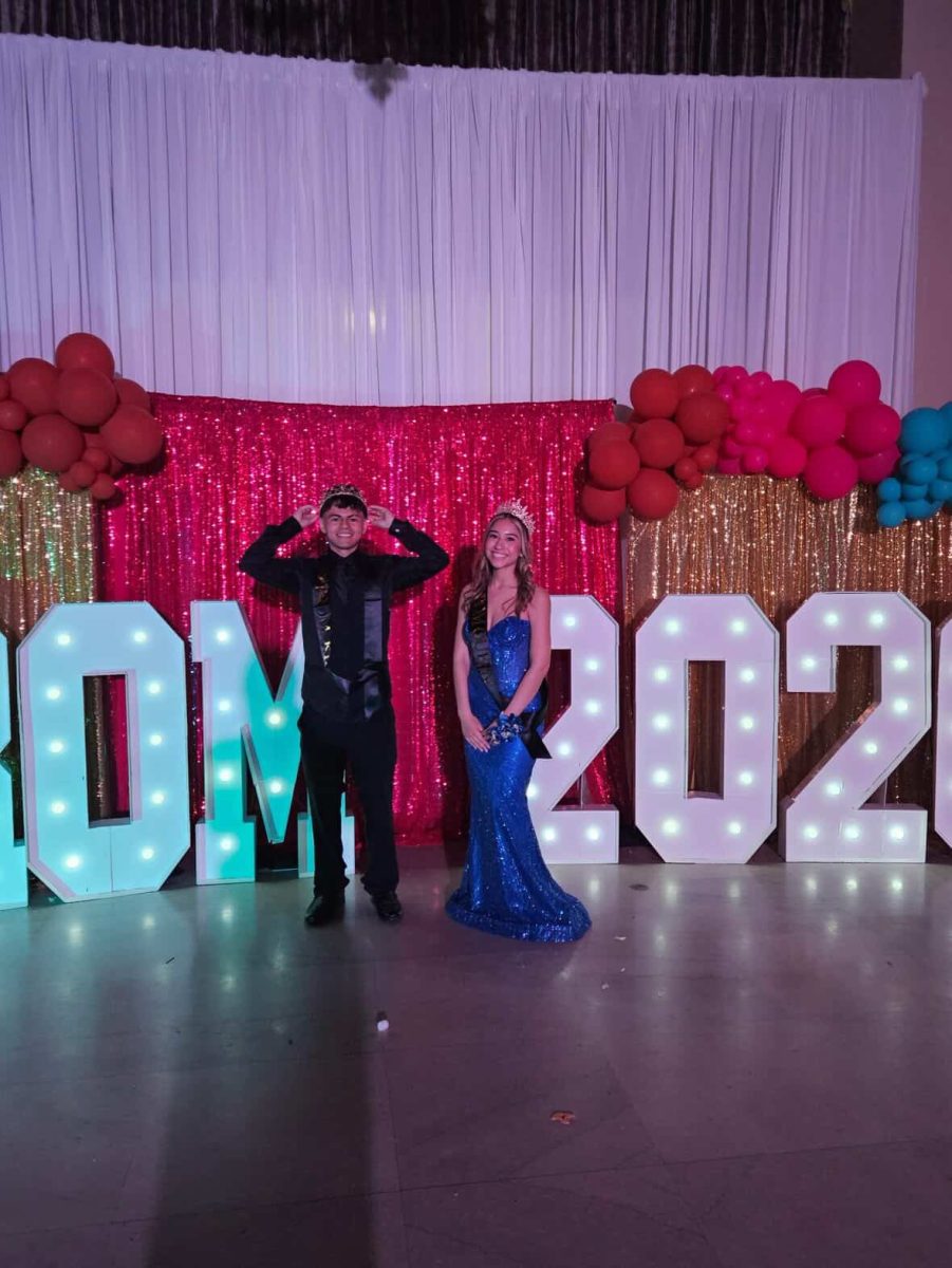 Prom King Christian Cervantes and Queen Lexi Aguilera share their exciting victory in a photo together. 