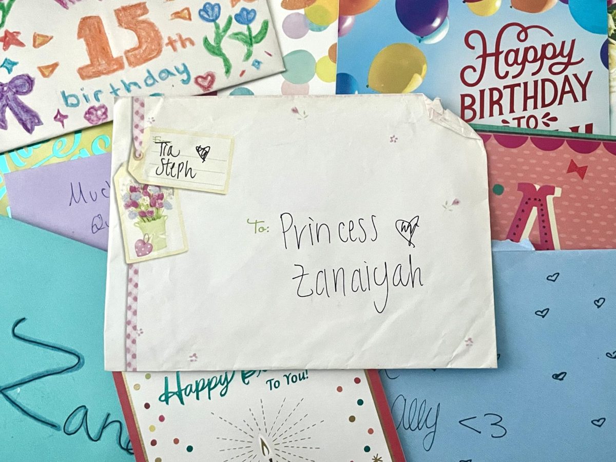 Letters Zanaiyah has kept over the years.