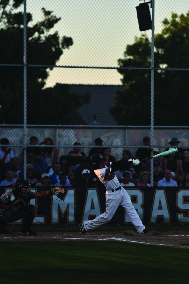 #5 Matthew Paz at bat against Kingsburg pitcher